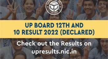 UP Board 12th and 10 Result 2022 (Declared) 12th passing percentage 97.88%, 10th passing percentage 88.18%
